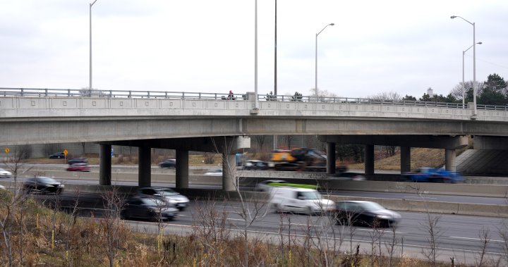 An expressway under Ontarios Highway 401 Ford touts idea with